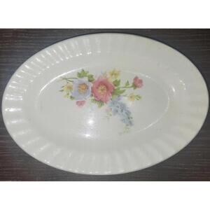 Edwin M. Knowles "Spring Bouquet" Oval Platter
